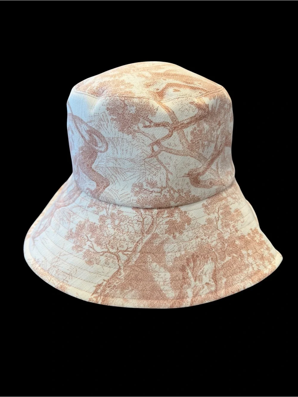 Dior Pink & Cream Lion Motif Bucket Hat